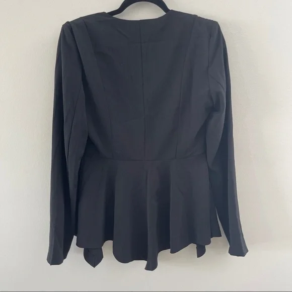 Do + Be Womens Blazer Size Small Black Single Button High Low - Picture 4 of 4